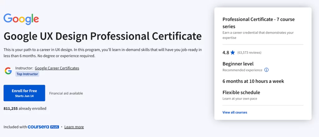 google ux design certificate review