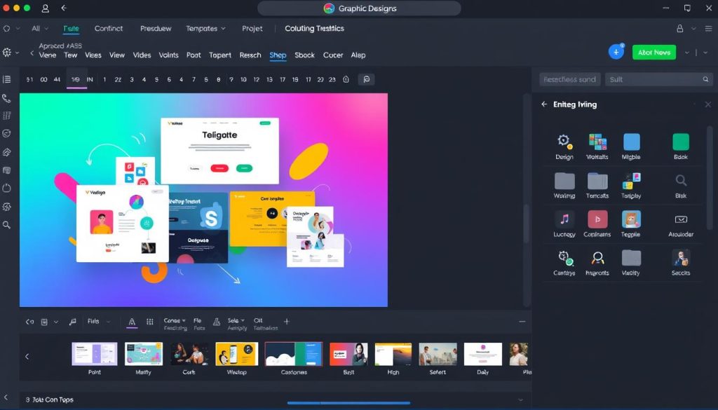 Visme graphic design software interface